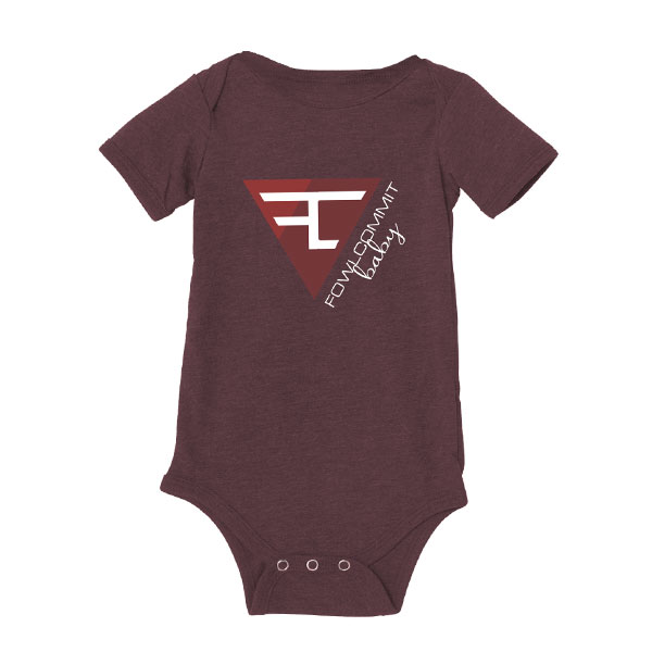 Fowl Commit Heather Maroon Duckling Onesie