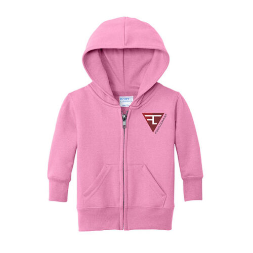 Fowl Commit Duckling Candy Pink Poly Fleece Zip Up Hoodie