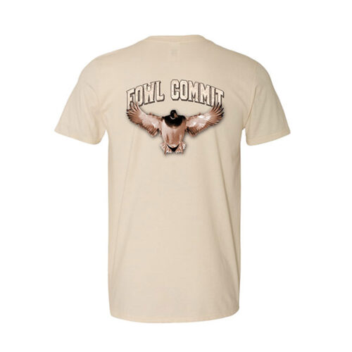 Fowl Commit Coming in Hot Mallard Duck Pre Shrunk Cotton T-Shirt in Sand, Unisex