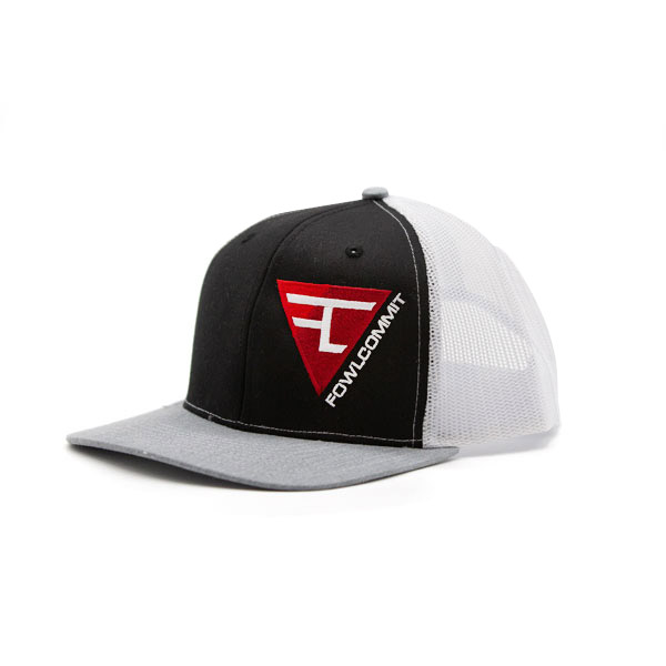 RICHARDSON 112 TRI-COLOR MESH SNAPBACK HAT, BLACK/WHITE/HEATHER GRAY ...