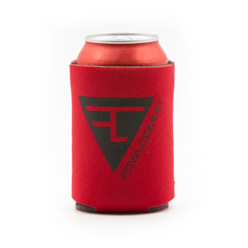 Fowl Commit Can Koozie in Red