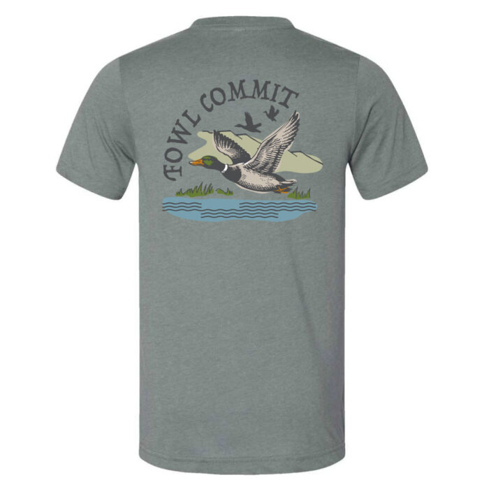 Retro Duck Design Heather Dark Storm